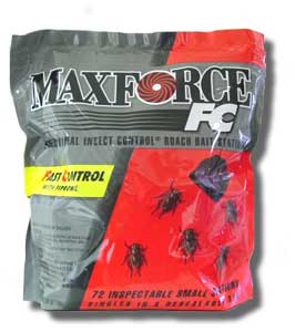 Maxforce FC Roach Bait Stations is shown.