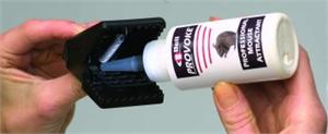 Provoke Mouse Attractant is shown being applied to a snap trap this attractant is designed especially for mice and was tested and PROVEN to deliver amazing results!