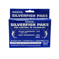 DEKKO Silverfish are shown in their blue 24pack box