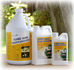 Florel Fruit Eliminator is shown in a variety of sizes