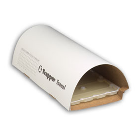 Trapper Cardboard tunnels will keep the gunk out of your glueboards for rat or mice. This tunnel also simulates a mouse hole and dark in wall cavities where you know rodent love to roam and hide!