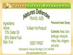 Natures defender / Best Yet cedar oil sprays are the ultimate in insect control. This 8 oz spritzer is a popular seller and will eliminate several types of insects and general pests label for 8oz spritzer is shown