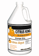 Orange oil is shown citrus king is shown but actual orange oil product may differ