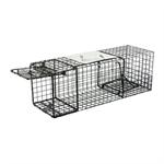 This intermediate sized live catch trap will trap rabbits and more!